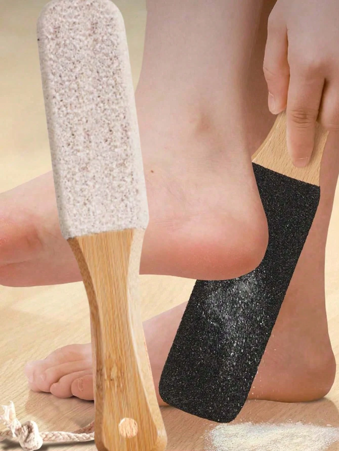 1/2 Stück Fußreinigungsfeilen-Werkzeug, Fußschleifer, doppelseitiges professionelles Pediküre-Werkzeug zum Entfernen abgestorbener Haut, zum Entfernen abgestorbener Haut Image