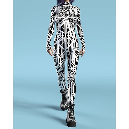 Gemusterte Zentai-Anzüge Cosplay Kostüm Bodysuit Drucken Karnevalskostüm Ganzkörperanzug Herren Damen Jungen Sexy Kostüm Halloween Kostüm für Leistung Party Maskerade Kinder Erwachsene