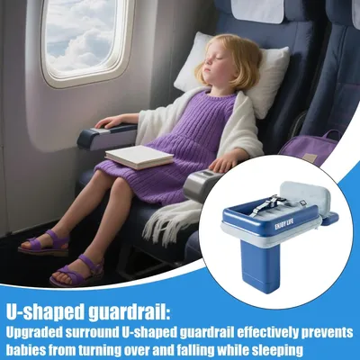 Airplane Toddler Bed Inflatable Seat Extender Bed Portable Soft Kids Sleep Air Mattress for Airplane Travel Train Hotel Road