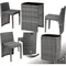 Ensemble de meubles de jardin encastrés en polyrotin pour 2 personnes, ensemble de chaise longue et de table de jardin avec coussins inclus, meubles de jardin