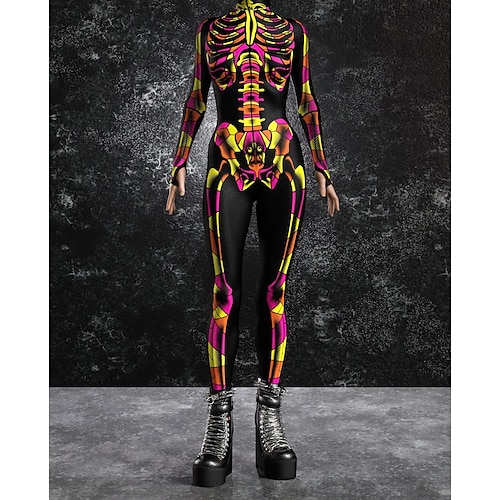 Gemusterte Zentai-Anzüge Cosplay Kostüm Bodysuit Drucken Karnevalskostüm Ganzkörperanzug Herren Damen Sexy Kostüm Halloween Kostüm für Leistung Party Maskerade Erwachsene Image
