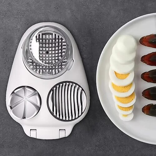 robuster manueller Eierschneider, -zerkleinerer und -würfelschneider mit multifunktionalen Rundklingen, ideal für Omeletts, Salate und Frühstück, ergonomisches, leicht zu reinigendes Küchengerät für Image