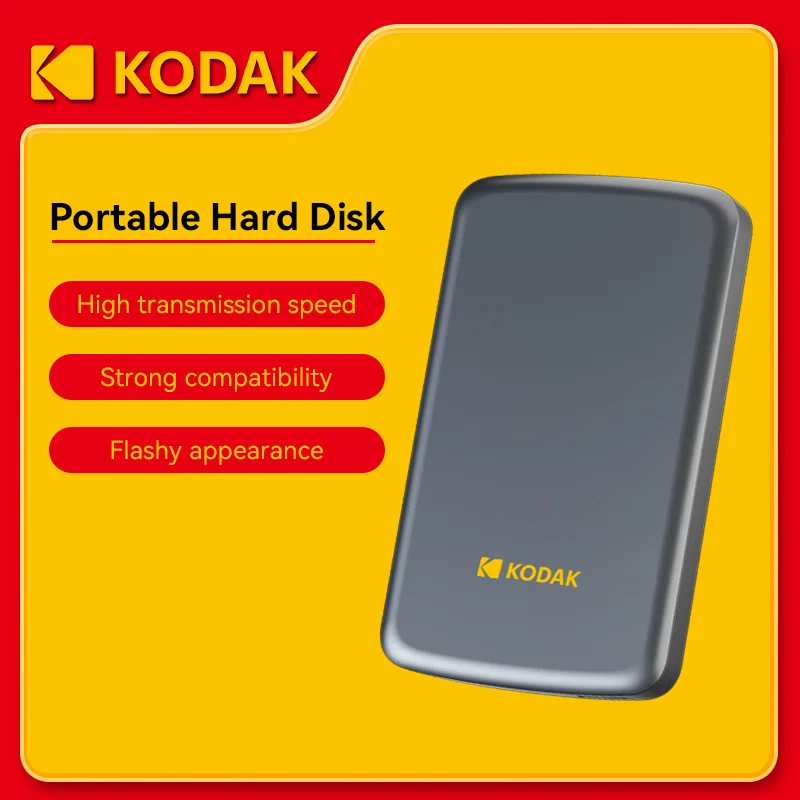 Kodak 2,5-Zoll tragbare externe Festplatte PHDD 500 GB/1 TB USB 3.0-Speicher für PS5 Xbox PC Mac Desktop MacBook Image