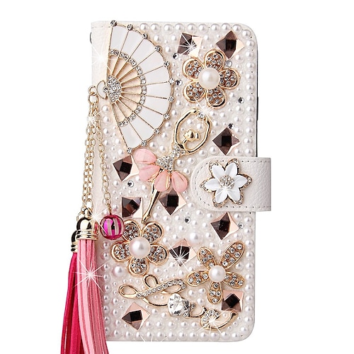 Handy Hülle Handyhüllen Für iPhone 17 Pro Max 17 Air 16 15 14 Pro Max Plus 13 12 11 Pro Max Mini Brieftaschenhülle Flip-Cover Vollschutz Bling Glitzer glänzend Stoßfest PU-Leder Image