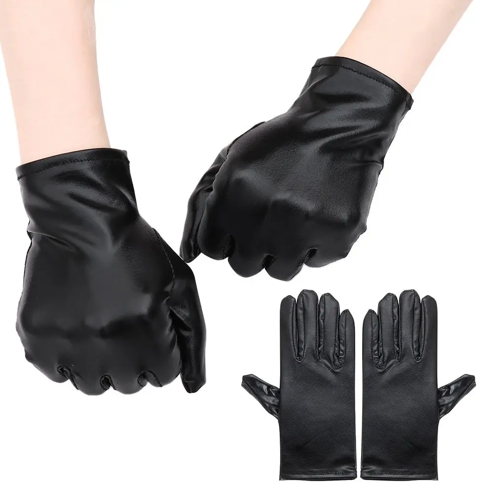 Lolita Hip-Hop Dance Gothic Punk Dress Up Lederhandschuhe Schwarze Handschuhe Halloween Handschuhe & Fäustlinge