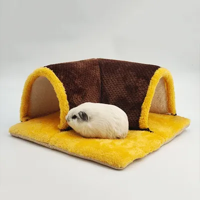 Warm Guinea Pig Hideout Tunnel Bed, Soft Removable Guinea Pig Tunnels And Tubes for Cage, Guinea Pig Hides Fleece For Rat, Sturd