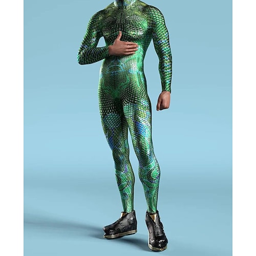 Gemusterte Zentai-Anzüge Cosplay Kostüm Bodysuit Drucken Karnevalskostüm Ganzkörperanzug Herren Damen Sexy Kostüm Halloween Kostüm für Leistung Party Maskerade Erwachsene Image