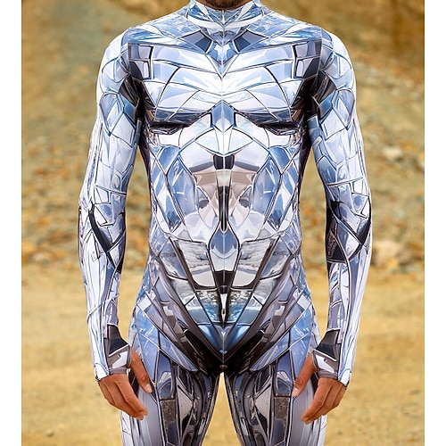 Gemusterte Zentai-Anzüge Cosplay Kostüm Bodysuit Drucken Karnevalskostüm Ganzkörperanzug Herren Damen Jungen Sexy Kostüm Halloween Kostüm für Leistung Party Maskerade Kinder Erwachsene Image
