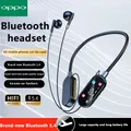 Schermo a colori OPPOA Auricolari wireless con archetto da collo 100 ore di riproduzione Slot per scheda TF BT5.4 Auricolare sportivo wireless a lunga durata della batteria