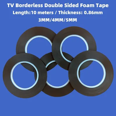 LCD LED TV Screen Matrix Display Panel Repair Tape for Frameless TVs Double Sided Adhesive Foam Black Sticky Tape 3/4/5/6mm
