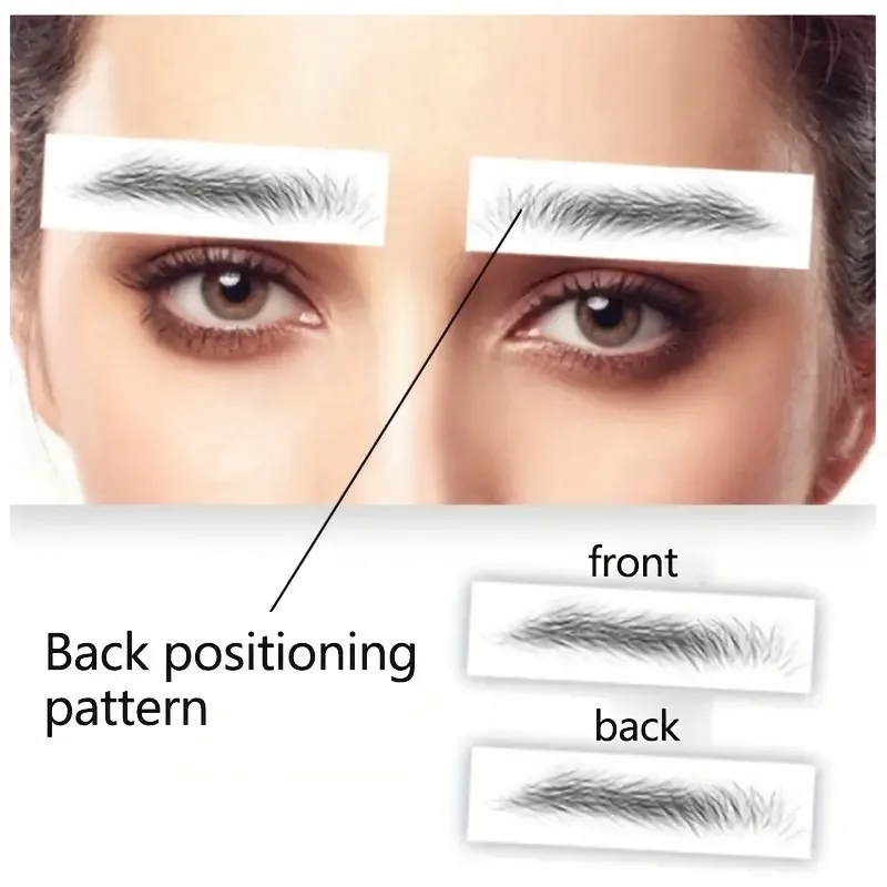 Haarähnlicher Augenbrauen-Tattoo-Aufkleber, Augenbrauen-Make-up-Tattoo, langanhaltendes Make-up, Aufkleber für falsche Augenbrauen, wasserfestes Augenbrauen-Tattoo Image