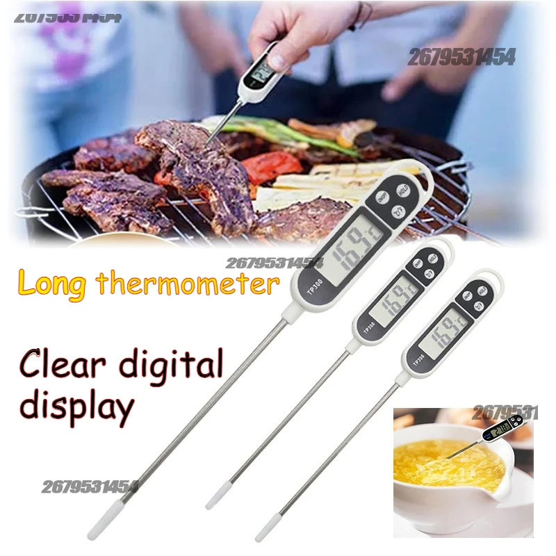 Thermomètre de cuisine pour la cuisson, outil de mesure numérique de la température pour la viande, thermomètre électronique pour aliments, affichage LCD des aliments