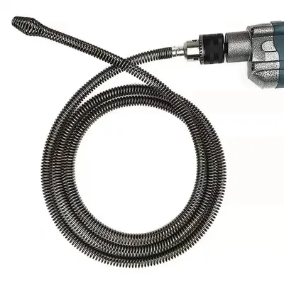 Spring Sewer Dredging Tool, Spring Pipe Dredging Tools Drain Hose Cleaner Sticks 3M Clog Remover Snake Drain with Drill Adapter