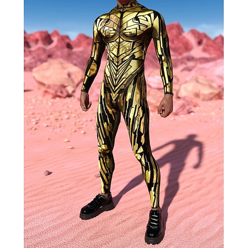 Gemusterte Zentai-Anzüge Cosplay Kostüm Bodysuit Drucken Karnevalskostüm Ganzkörperanzug Herren Damen Sexy Kostüm Halloween Kostüm für Leistung Party Maskerade Erwachsene Image
