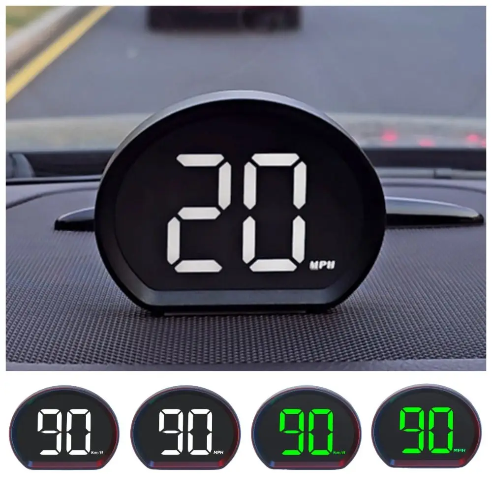 KMH/MPH GPS Car Digital Speedometer Versatile Compatibility Plug&Play HUD Car Head Up Display Plastic Portable