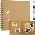 Album de scrapbooking Liberty, papier kraft à couverture rigide, album photo, livre de mémoire pour mariage et famille de travailleurs, album de scrapbooking bricolage, 40 albums, 8 po