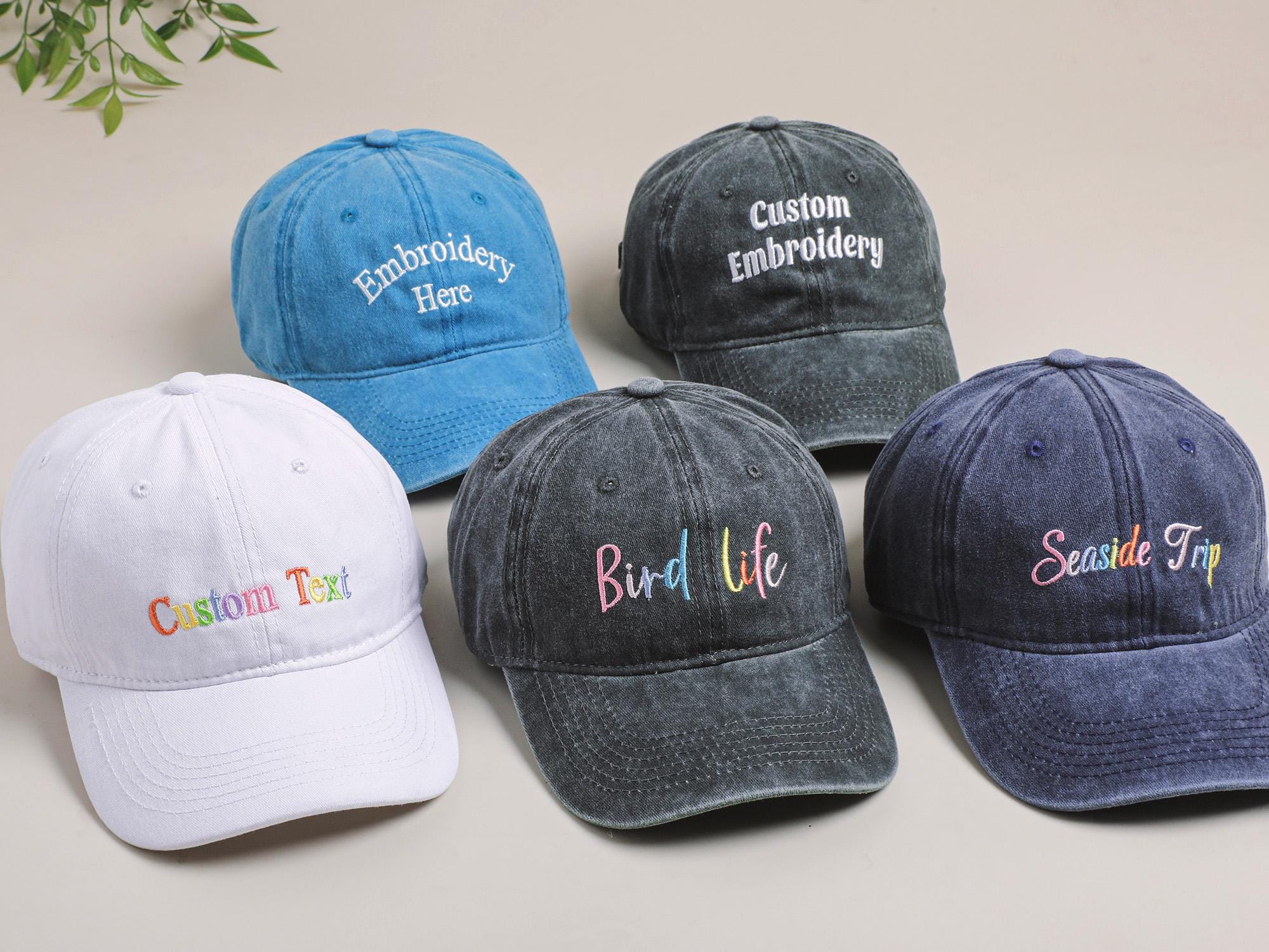 Cappello con testo ricamato personalizzato, berretto da baseball vintage, berretto da addio al nubilato, berretto da baseball con logo ricamato person