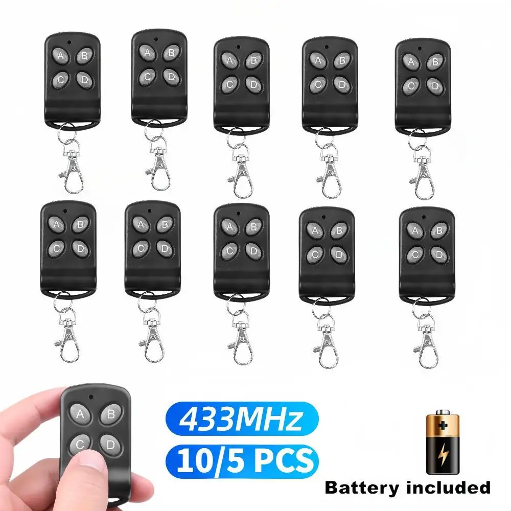 10/5PCS 433Mhz Duplicator Wireless Cloning Remote Control 4CH Electric Copy Controller RF Wireless Transmitter for Garage Door