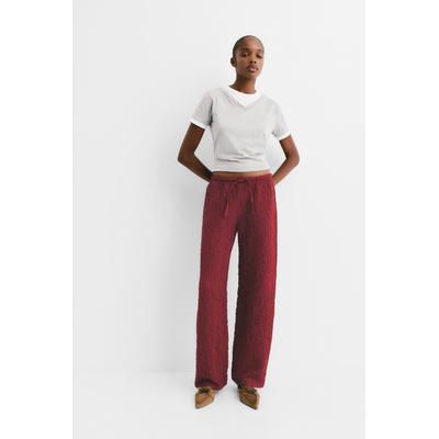 Creased-Effect Wide-Leg Sweatpants