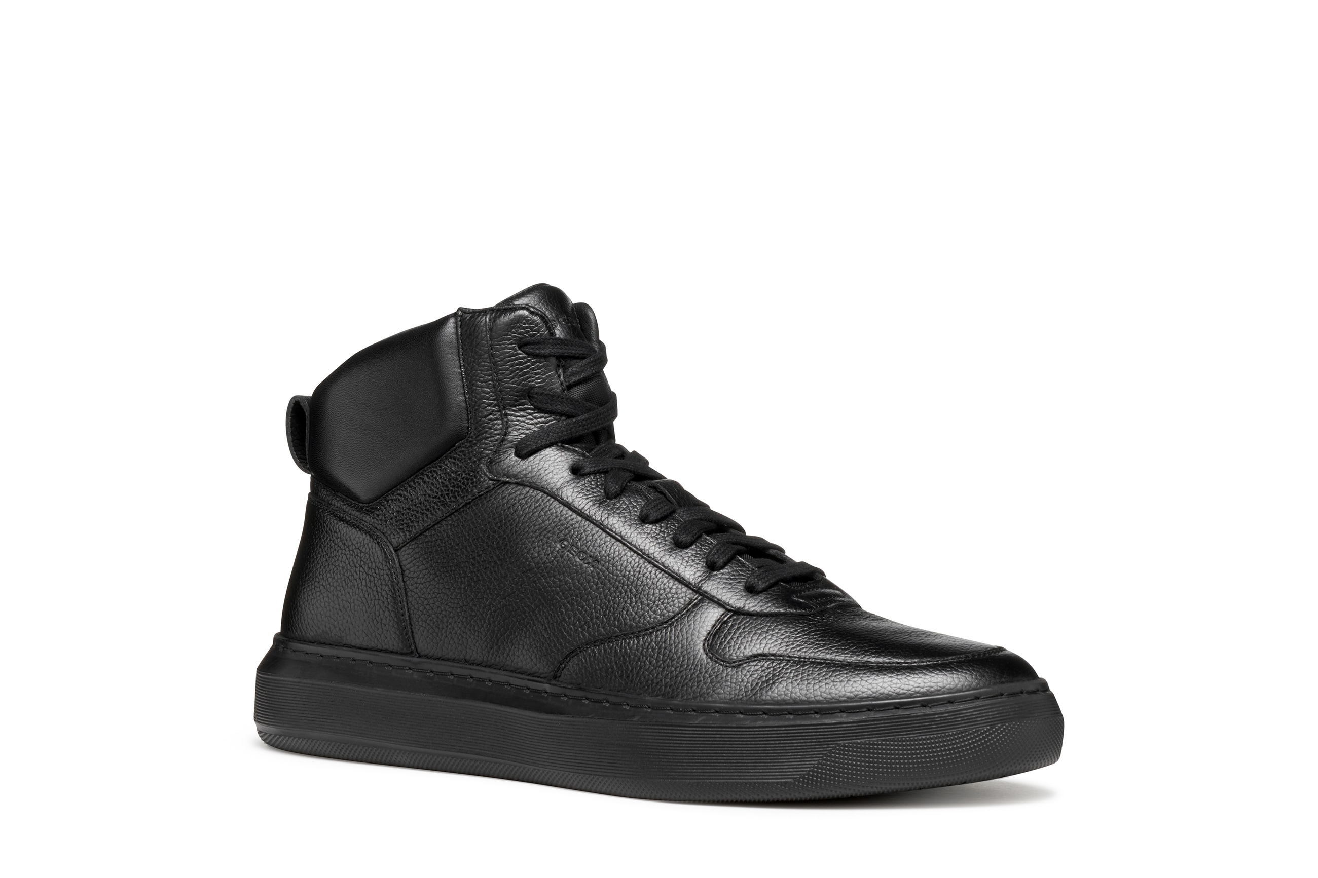 Winterboots GEOX "U DEIVEN", Herren, Gr. 42, schwarz, Leder, Textil, Schuhe Winterboots, High Top Sneaker mit Warmfutter, Größenschablone zum Download