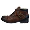 Winterboots BUGATTI, Herren, Gr. 43, braun (cognac), Lederimitat, casual, Schuhe, Boots, Schnürboots, Workerboots mit Innenreißverschluss