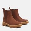 Schnürboots TIMBERLAND "CARNABY COOL MID CHELSEA BOOT", Gr. 40, braun (medium braun nubuck), Leder, sportlich, Schuhe, Stiefelette, Winterschuhe, Ankle Boots