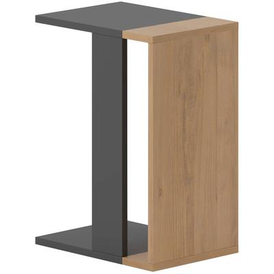 Beistelltisch DECORTIE "ZETTI BEISTELLTISCH", schwarz (anthrazit, eiche), B:30cm H:57cm T:40cm, Tische, Leichte Montage, Lagerung, Platzsparend Image