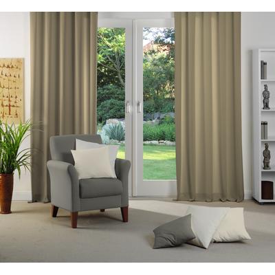 Vorhang WIRTH "Dim out", grau (taupe), B:142cm H:185cm, Polyester, Gardinen, nach Maß Image