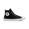 Sneaker CONVERSE "CHUCK TAYLOR ALL STAR WIDE", Gr. 38, schwarz, vintage weiß, schwarz, Textil, sportlich, Schuhe