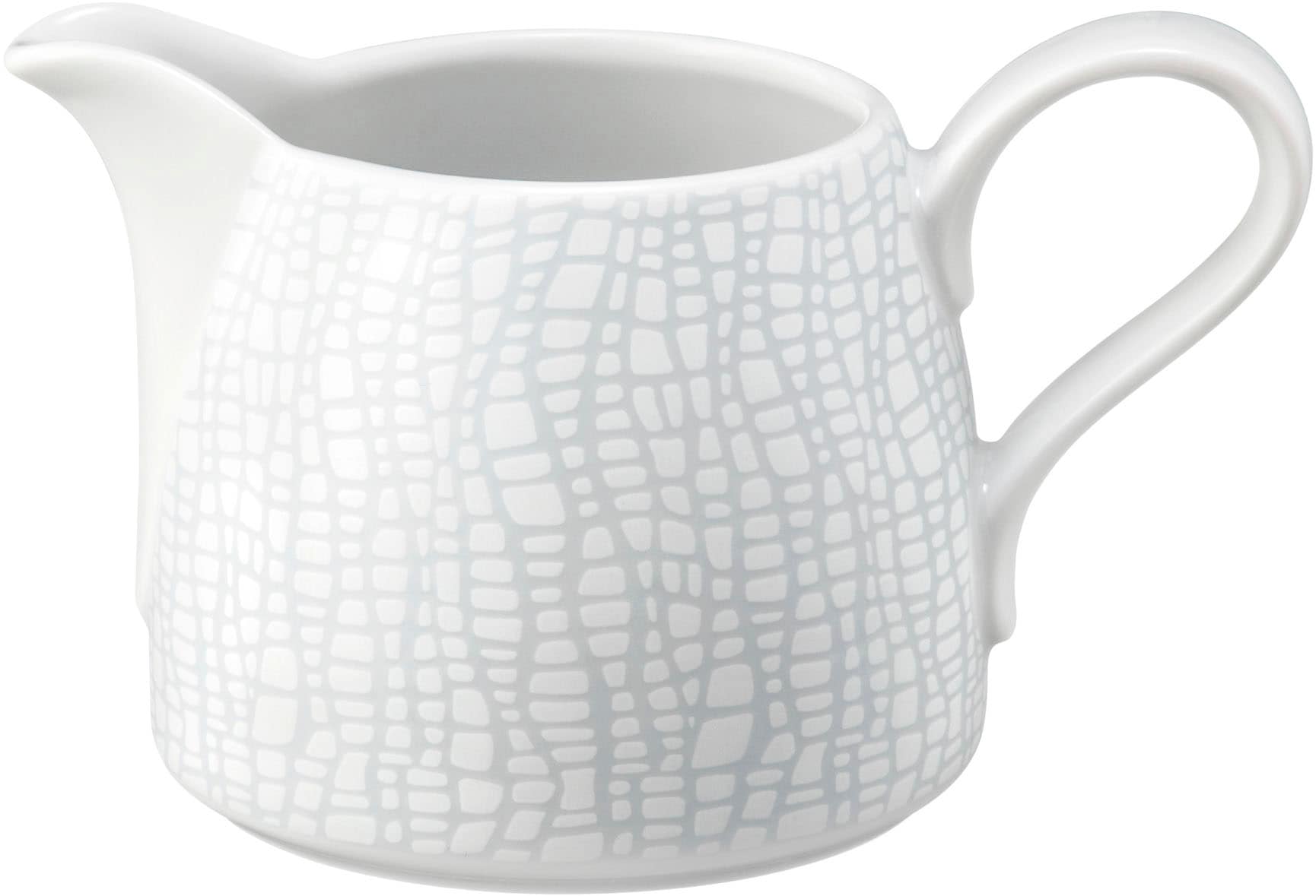 Milchkännchen SELTMANN WEIDEN "Life Fashion", weiß, elegant grau, B:8,5cm H:7,9cm Ø:12,9cm, Porzellan, Kannen, Fassungsvermögen 0,26 Liter