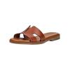 Pantolette PAVEMENT "Pavement Pantoletten Leder", Damen, Gr. 38, braun (tan), Leder, casual, Schuhe