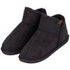 Hausschuh APOLLO "LADIES HOME BOOTS SUEDE", Damen, Gr. 37/38, grau (dunkelgrau), Obermaterial: 100% Polyester. Futter: 100% Polyester. Laufsohle: 100% Gummi, unifarben, klassisch, Schuhe, mit Logoprägung und kuscheligen, wärmenden Innenfutter