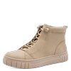 Sneaker MARCO TOZZI, Damen, Gr. 40, grau (taupe), Nubuklederimitat, unifarben, used, modisch, Schuhe, Plateau, Boots, High Top-Sneaker mit elastischem Schnürsenkeln