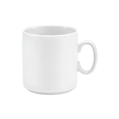 Becher VAN WELL "Gourmet", weiß, B:10,8cm H:8,8cm, Porzellan, Trinkgefäße, spülmaschinenfest, mikrowellengeeignet, 0,30 L, 6-teilig Image
