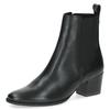 Stiefelette CAPRICE, Damen, Gr. 38,5, schwarz, Leder, Textil, elegant, Schuhe, Blockabsatz, Ankleboots, Businessschuh mit praktischer Anzhiehlasche