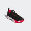 Basketballschuh ADIDAS PERFORMANCE "ADIDAS INITIATION", Gr. 45, bunt (core schwarz, cloud weiß, pure ruby), sportlich, Schuhe