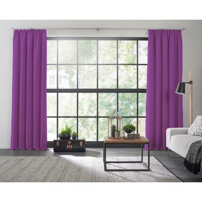 Vorhang WIRTH "Dim out", lila, B:142cm H:165cm, Polyester, Gardinen, nach Maß Image