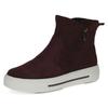 Sneaker CAPRICE, Damen, Gr. 40, bunt (bordeauxrot), Leder, casual, Schuhe, Herbstboots mit Zierreißverschluss an der Außenseite