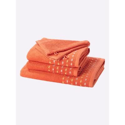 Handtuch WÄSCHEPUR Gr. 2, orange, B:70cm L:140cm, 100% Baumwolle, Handtücher (Packung) Image