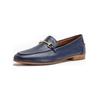 Slipper INUOVO "INUOVO Slipper Leder", Damen, Gr. 38, blau (navy), Leder, casual, Schuhe