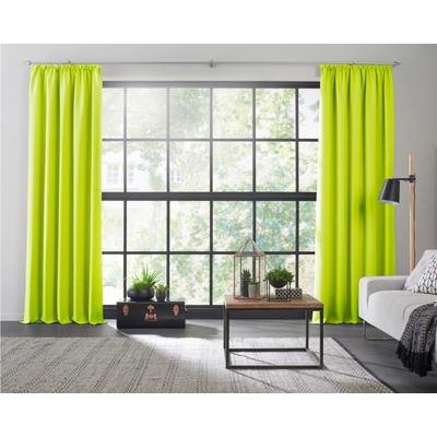 Vorhang WIRTH "Dim out", grün (limone), B:142cm H:155cm, Polyester, Gardinen, nach Maß Image