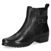 Stiefelette CAPRICE, Damen, Gr. 39, schwarz, Leder, klassisch, Schuhe, Blockabsatz, Businessschuh, Boots mit hübschem Zierelement