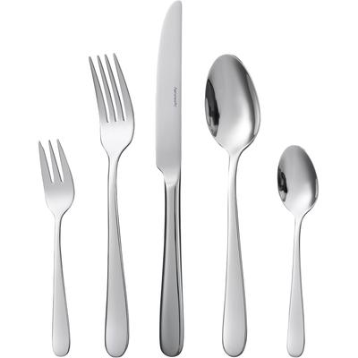 Besteck-Set HANSEATIC "BASIC", silber (silberfarben), 30 tlg., Edelstahl 18/10, Essbesteck-Sets, modischer Klassiker Image
