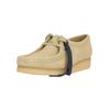 Schnürschuh CLARKS "Wallabee Maple Suede", Damen, Gr. 39, beige (sand), Leder, casual, Schuhe, mit unverwechslebarer Kreppsohle