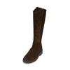 Stiefel MARC O'POLO "aus hochwertigem Velours-Rindleder", Damen, Gr. 38, braun (schwarz earth), Obermaterial: 100% Leder (Rind), unifarben, Schuhe