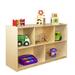 Wood Designs 5 Compartment Shelving Unit w/ Casters Wood in Brown | 30 H x 48 W x 15 D in | Wayfair 13000