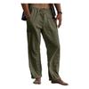 Loose Fit Plus Size Hose mit Flachs-Baumwoll-Mischung