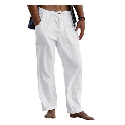 Loose Fit Plus Size Hose mit Flachs-Baumwoll-Mischung Image