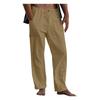 Loose Fit Plus Size Hose mit Flachs-Baumwoll-Mischung