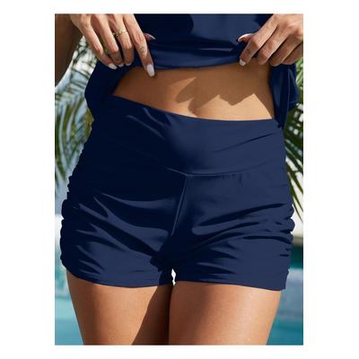 Badeshorts mit Ruschen und mittelhohem Bund Image